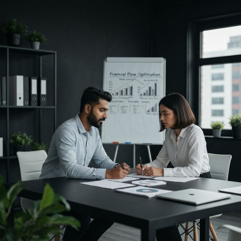 FitFinance strategy session with financial diagrams on whiteboard